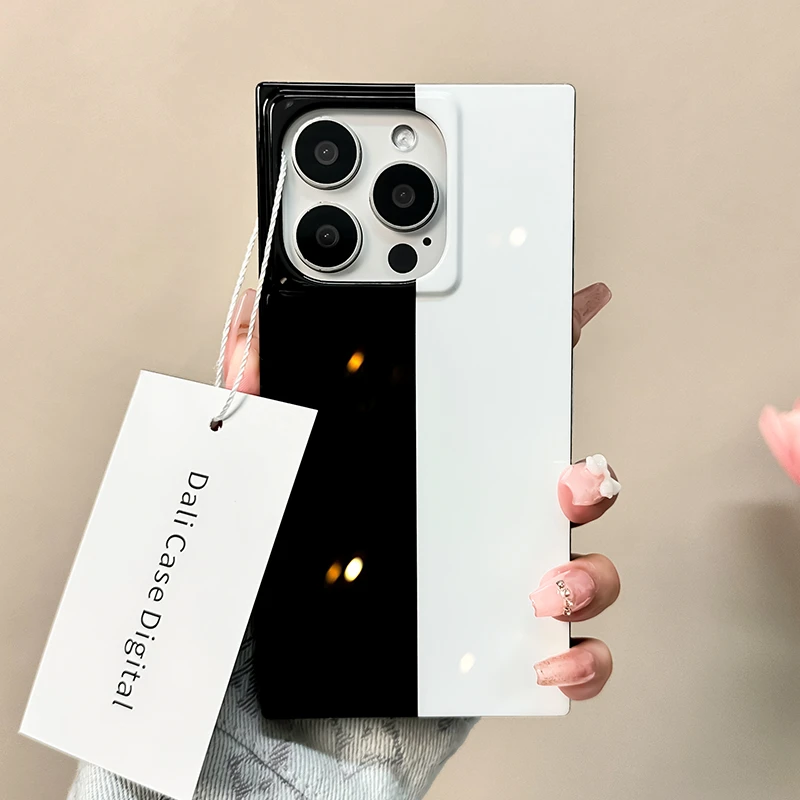 适用于苹果15手机壳iphone14/13女生爆款方形创意全包防摔高级感