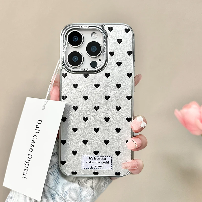 适用于苹果15手机壳iphone14女生13爆款12高级感爱心全包防摔创意