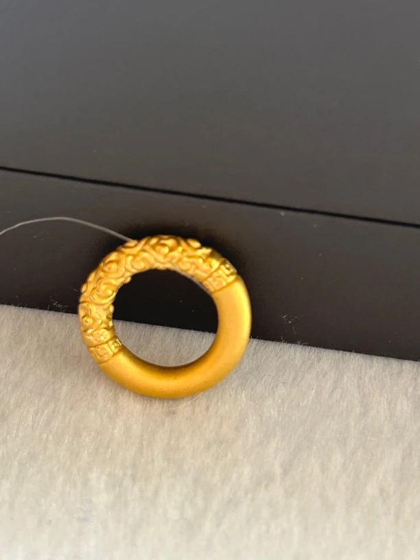 足金999乾坤圈挂件圈圈百搭编织时尚吊坠素款复古