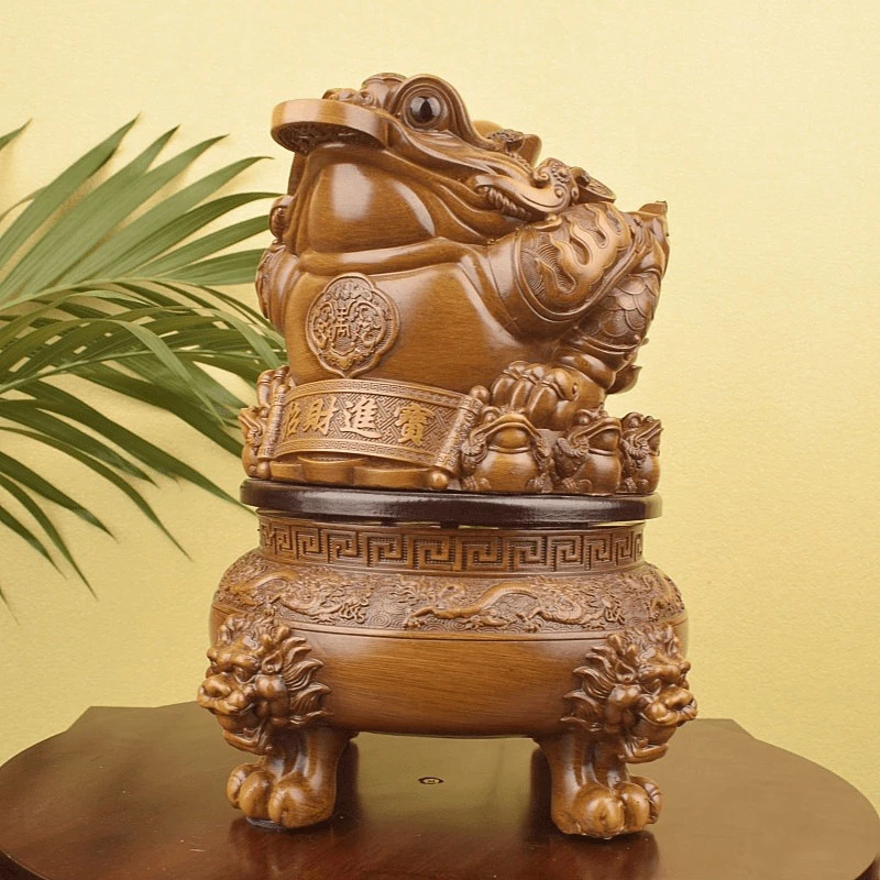 招财进宝八方来财金蟾摆件（特制008）可以360度旋转