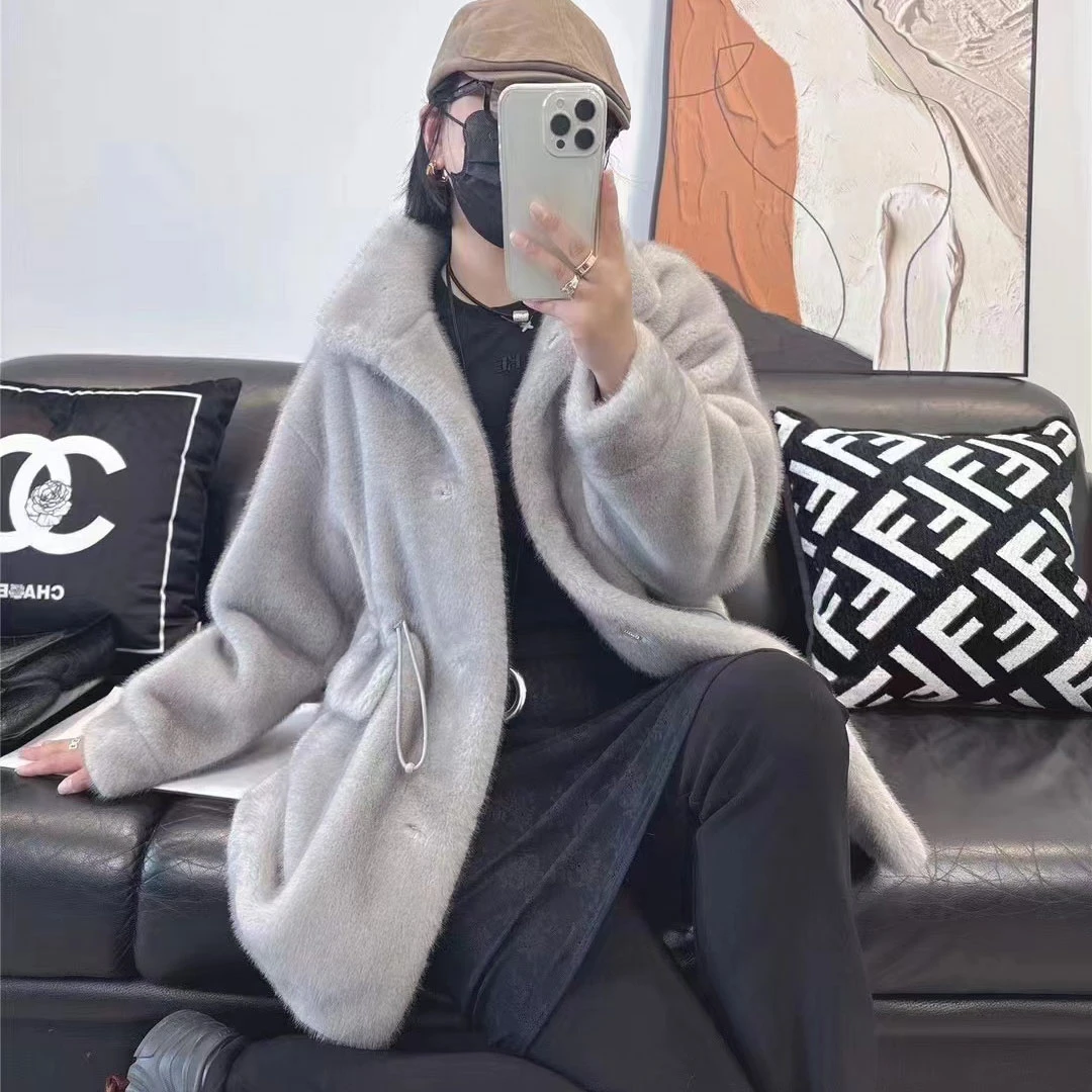 【正品】新款小母貂冬季中长款加厚外套