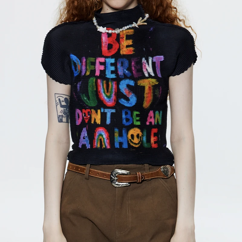 【奥体自播】iscreamcolour MOF 褶皱T恤合辑