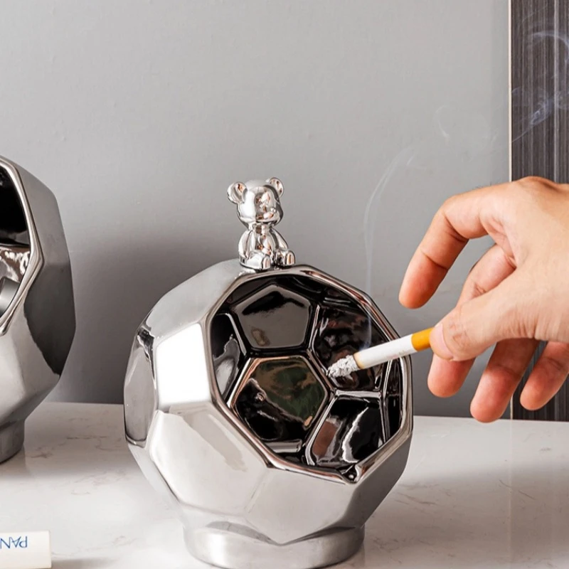 玄关钥匙收纳摆件轻奢高档入户进门口客厅鞋柜暴力熊装饰品简约