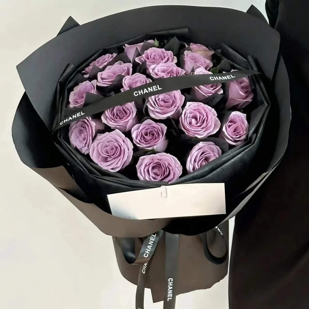 【此情可待成追忆】19朵紫霞仙子紫玫瑰同城花店鲜花花束预定送女友送老婆表白花束告白生日礼物同城配送小时达
