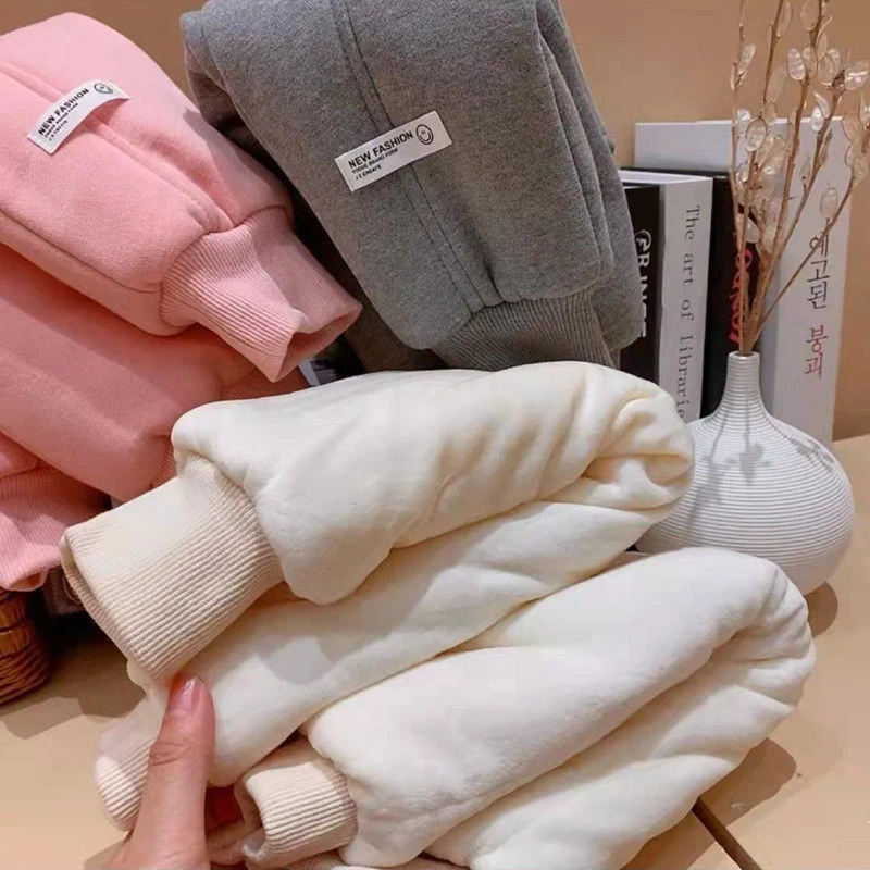 【巴迷】女童棉裤冬加绒加厚男宝女宝一条过冬宽松卫裤儿童外穿保