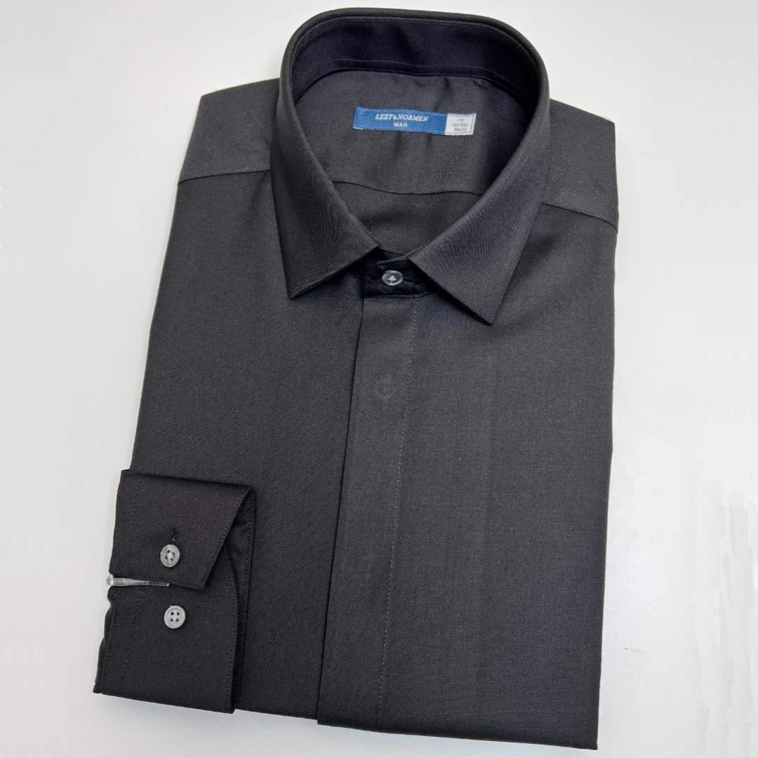 【217款竹纤维弹力衬衫】商务定型免烫竹纤维弹力舒适纯色长袖衬衫