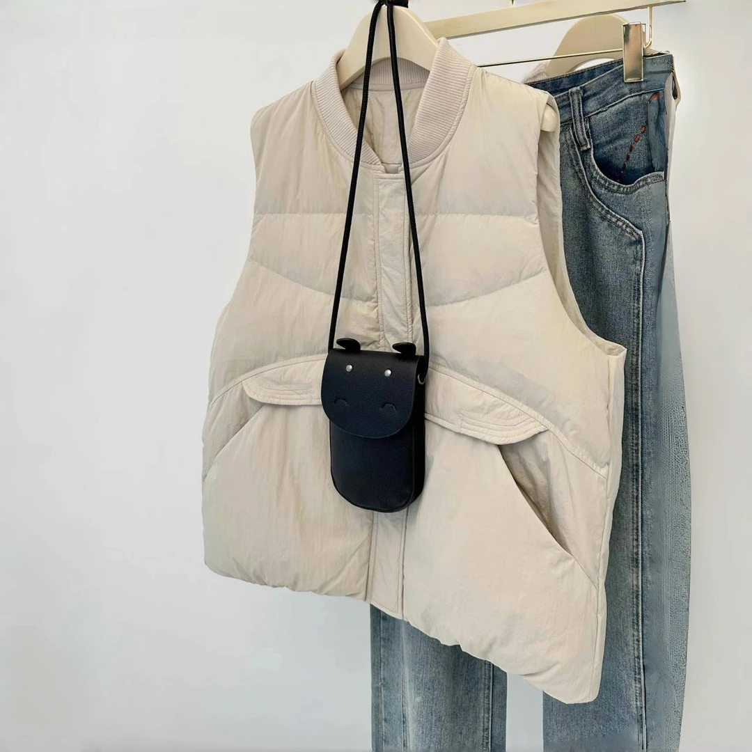 胖mm新款韩版棉服背心马甲女秋冬季学生外穿宽松百搭马夹外套8801