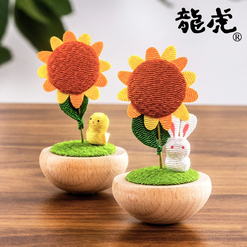 龙虎堂 浅草寺布艺手作幸福太阳花摆件