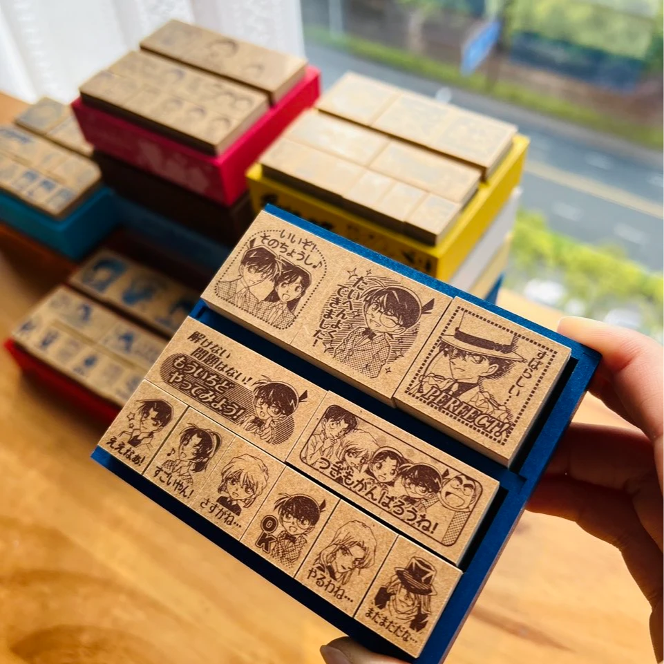 【网汇鹅】Beverly木质套盒印章多种IP限定柯南吉伊卡哇创意礼物