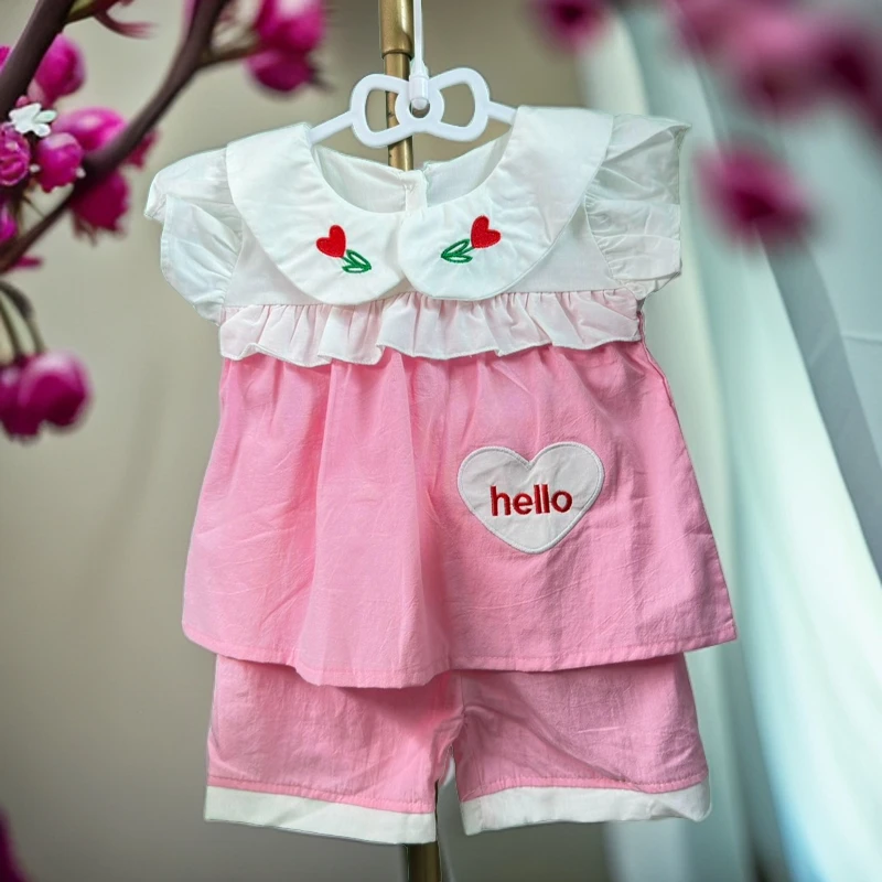 女宝宝夏季两件套公主时尚时尚儿童女童婴幼儿甜美小童