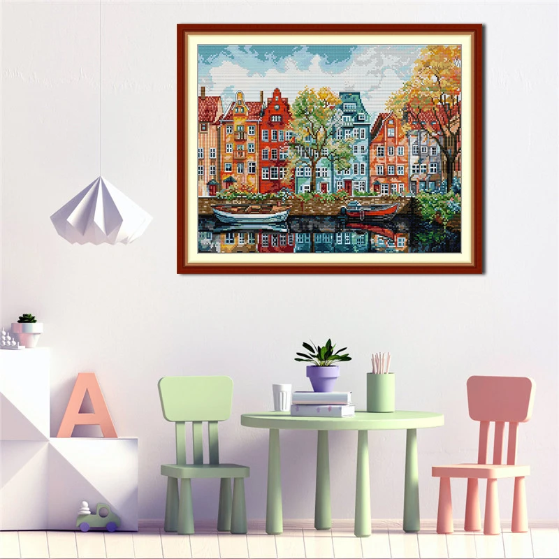 NKF哥本哈根 十字绣2024年新款印花简约线绣客厅卧室清新