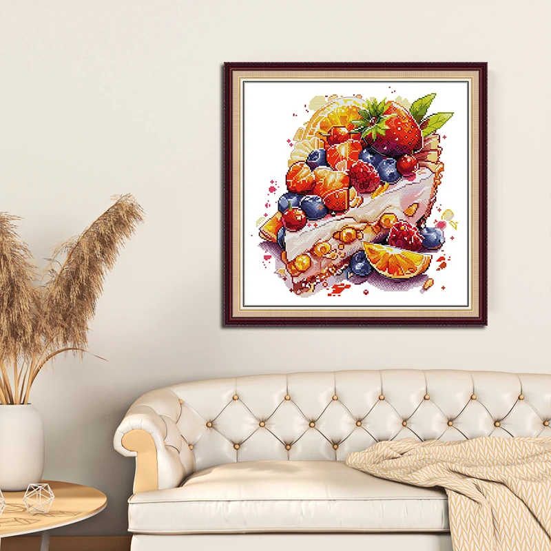 NKF NEEDLE KUNG FU蛋糕十字绣客厅家居装饰自绣套件2024新款