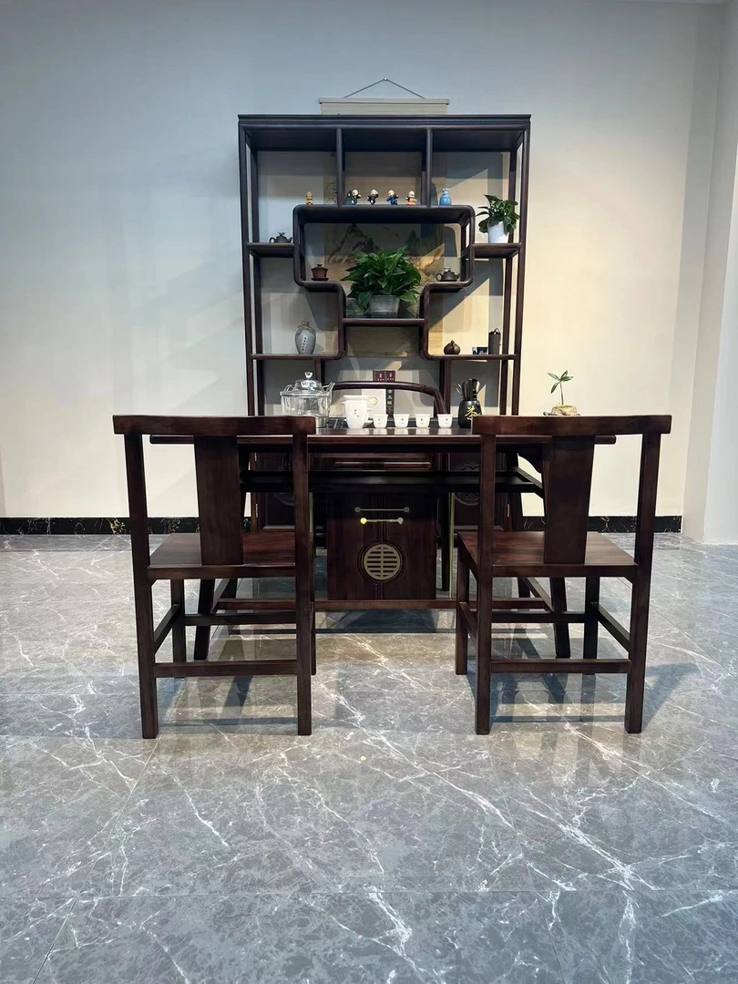 1.36米胡桃木简约家用阳台茶空间禅意休闲茶桌椅
