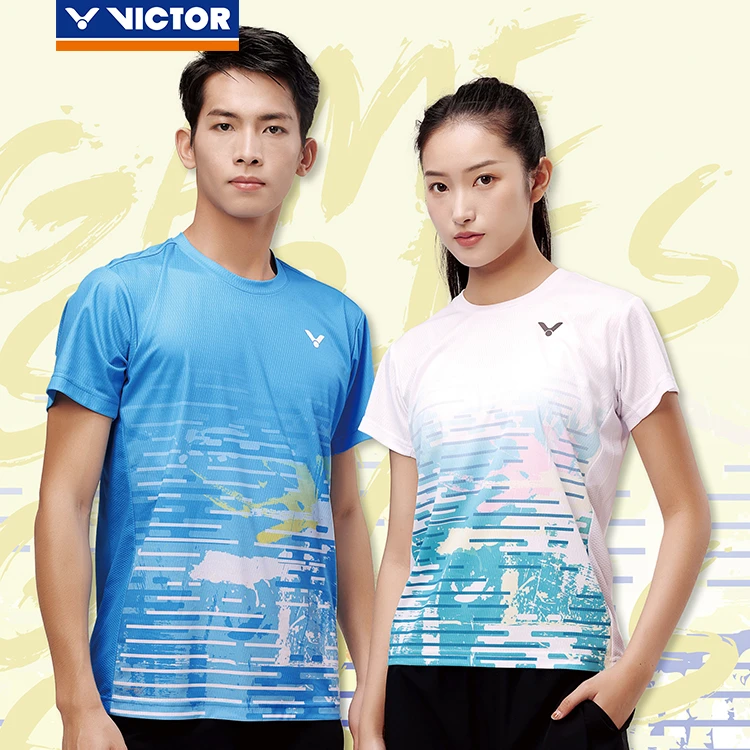 速干正品VICTOR胜利羽毛球服男女款夏季运动短袖T恤T-40021/41021
