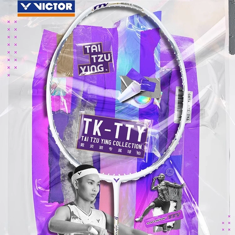 正品VICTOR胜利羽毛球拍TK-TTY单拍碳纤维进攻型戴资颖专属战拍