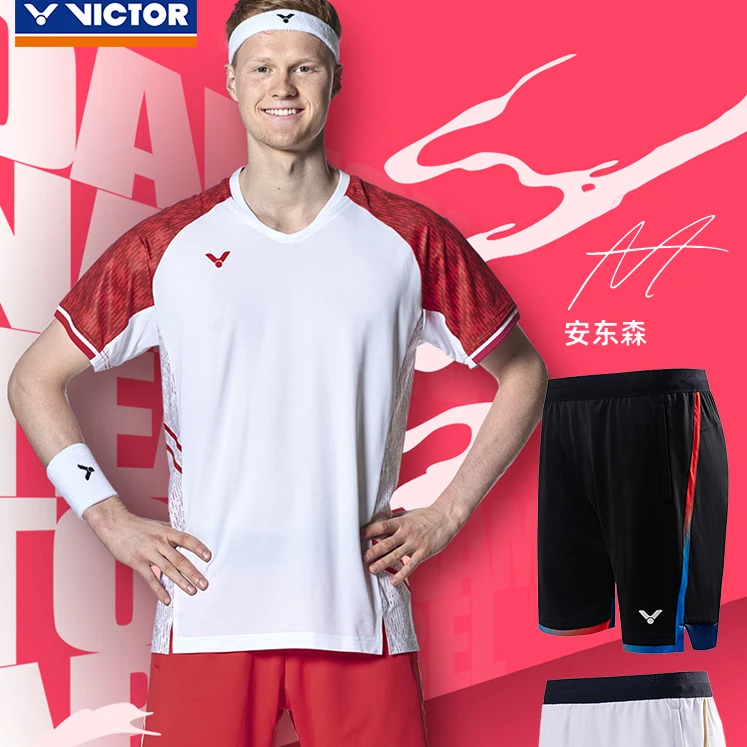 2024年新款victor胜利羽毛球服威克多针织运动透气运动短裤40200
