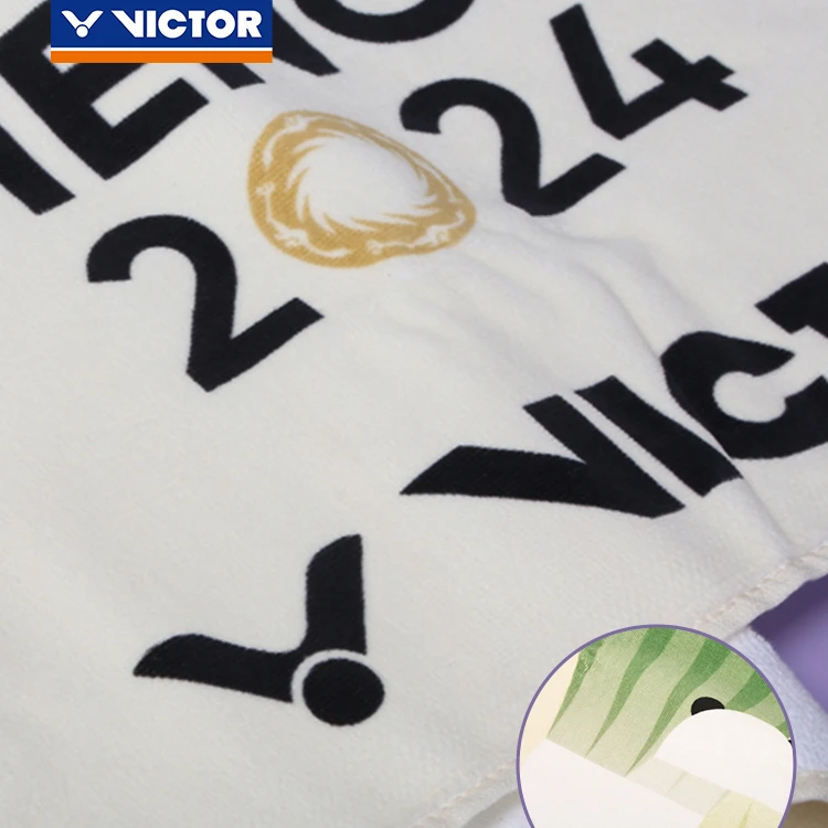 victor胜利羽毛球运动毛巾2024TUC新汤尤杯熊猫纯棉擦汗巾TW2410