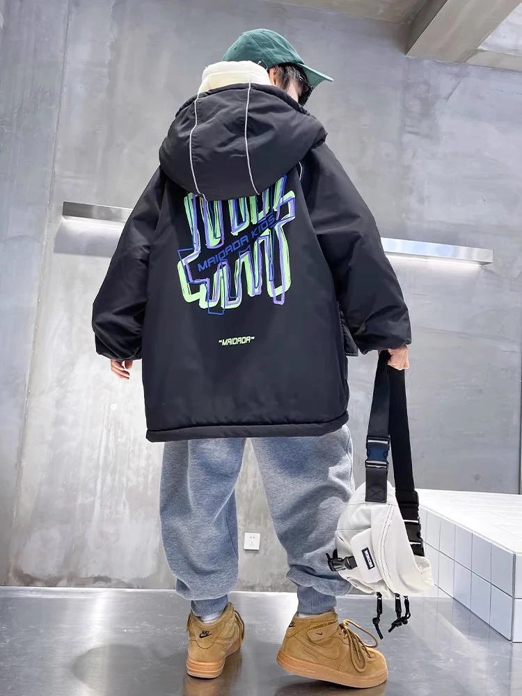 男童棉服儿童装中大童洋气棉服秋冬季棉内胆冲锋衣中大童男孩外套