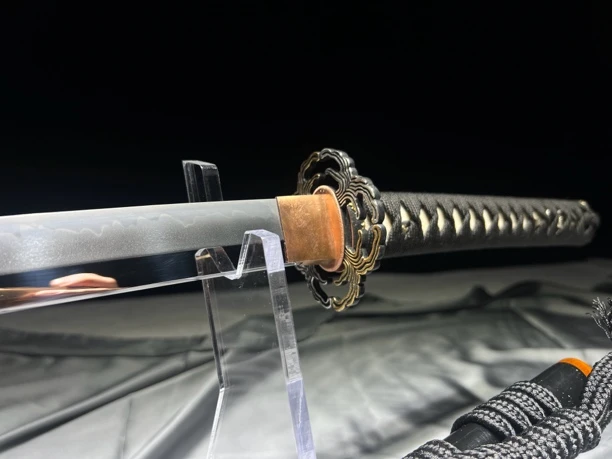 互目钉少进口三色研打刀纯铜鎏金银垫纸鱼皮手柄精修滤目未开刃