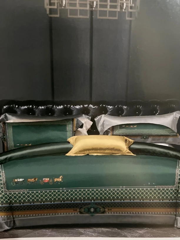 百支磨毛数码四件套加大220*240微瑕～皇家学院T60