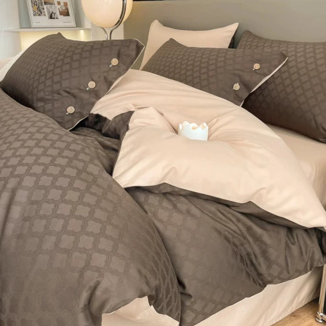 某某森贡缎提花时尚生活系列四件套1.5笠～L9032