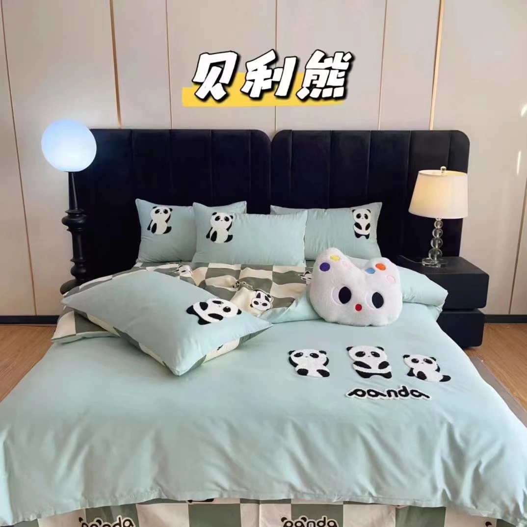 某某森立体毛巾绣被套1.5*2.0床单1.8*2.3三件套微瑕～Y024