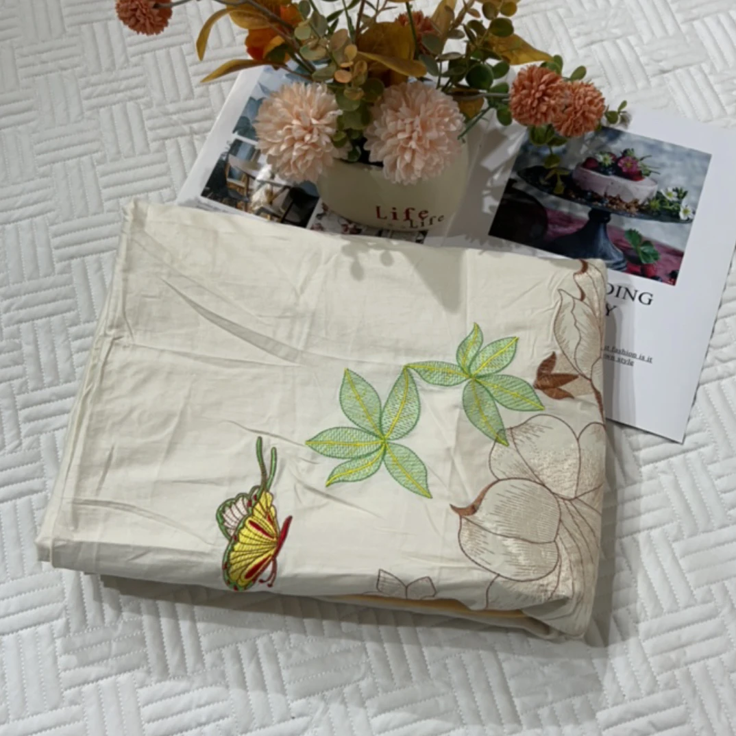 某某森尾货刺绣绣花单被套180*220微瑕～V001