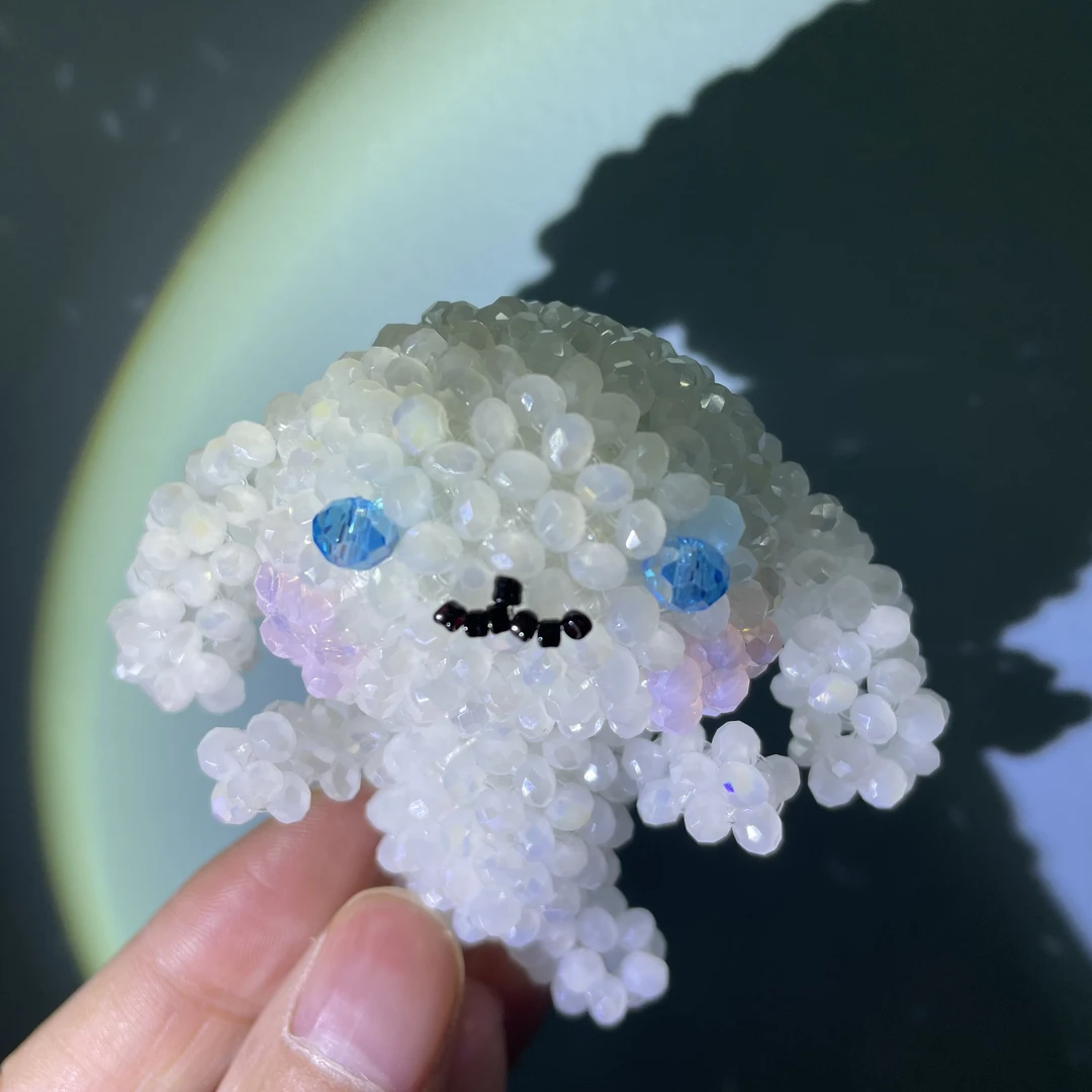 编织大耳朵狗小摆件玩偶YGG