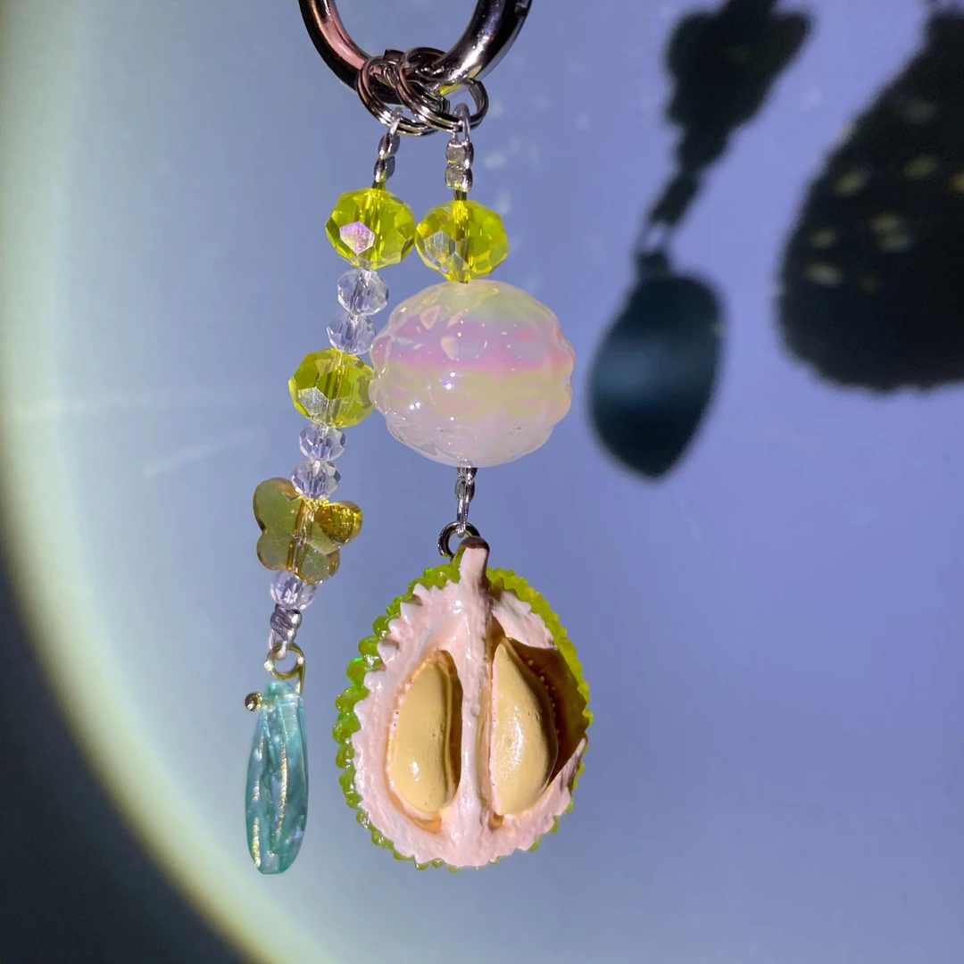 夜光半块榴莲手机坠D76