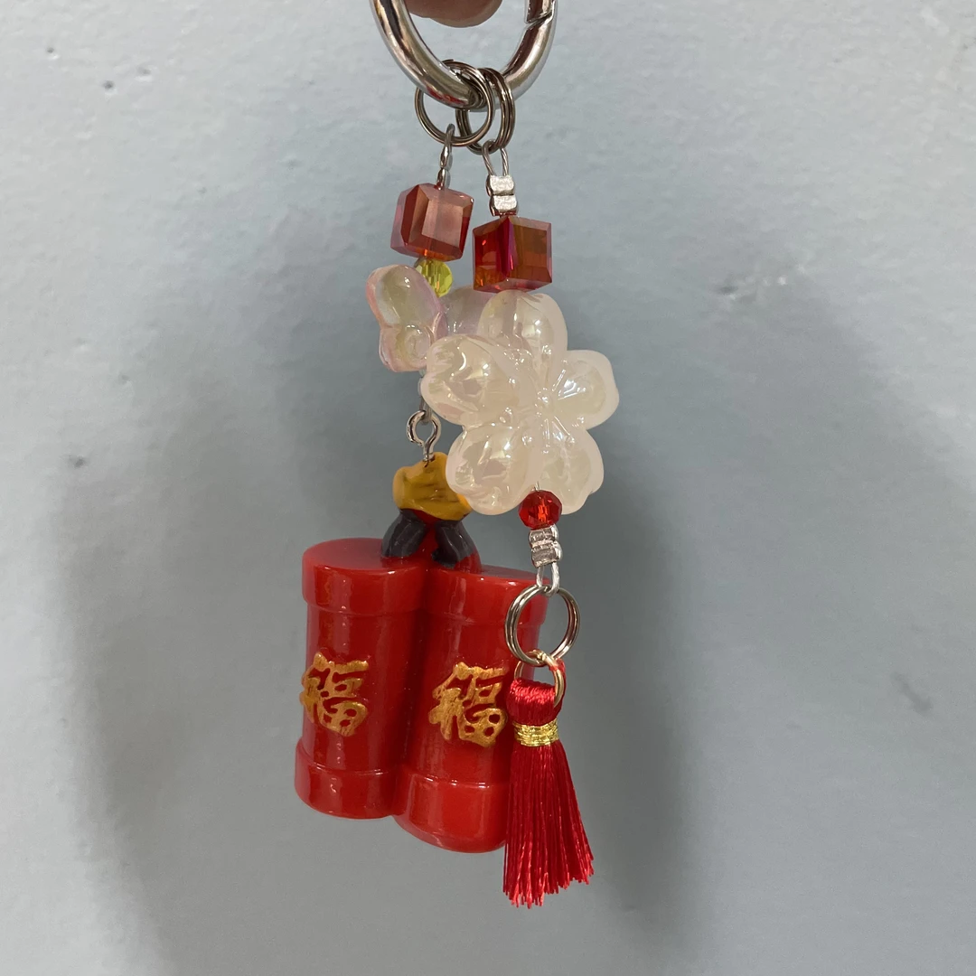 红色鞭炮手机坠D208