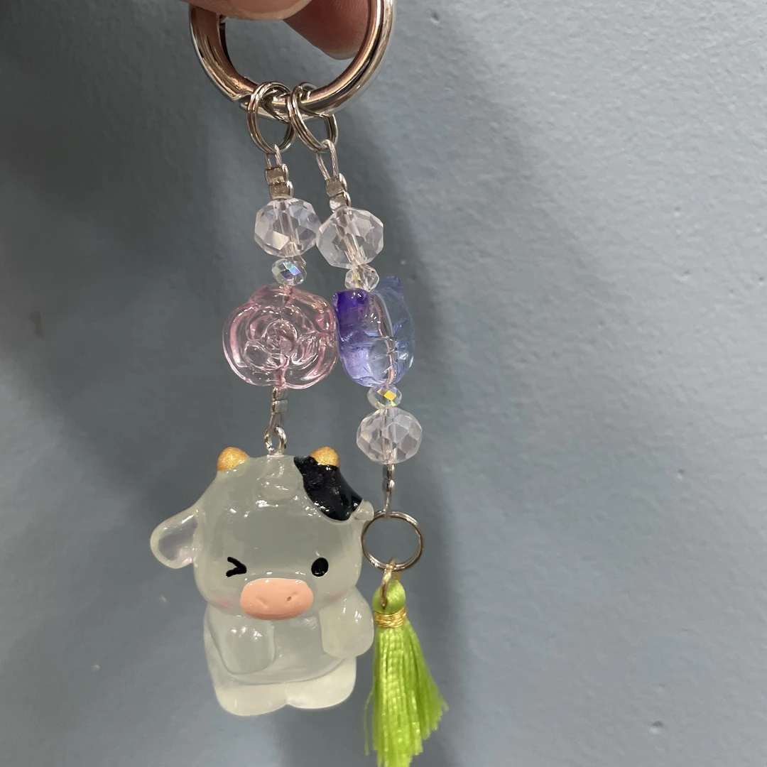 夜光小奶牛手机坠D251