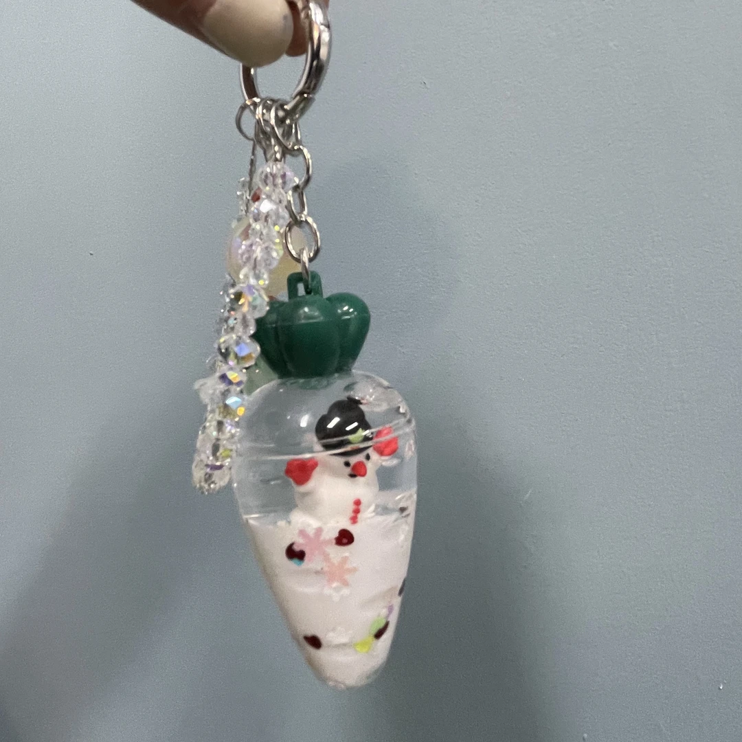 流沙圣诞雪人手机链D555