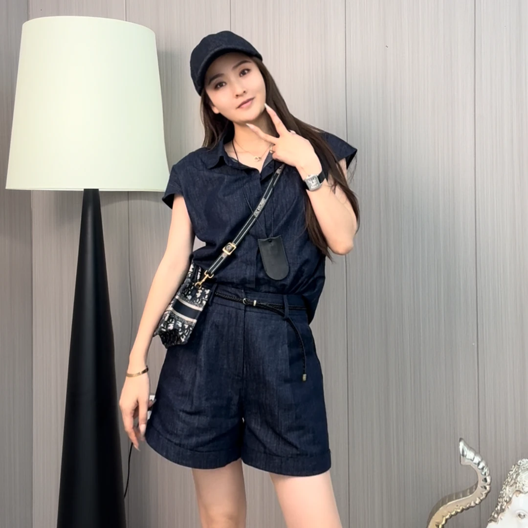 轻奢极简亚麻莱赛尔牛仔上衣 JJFS-0525