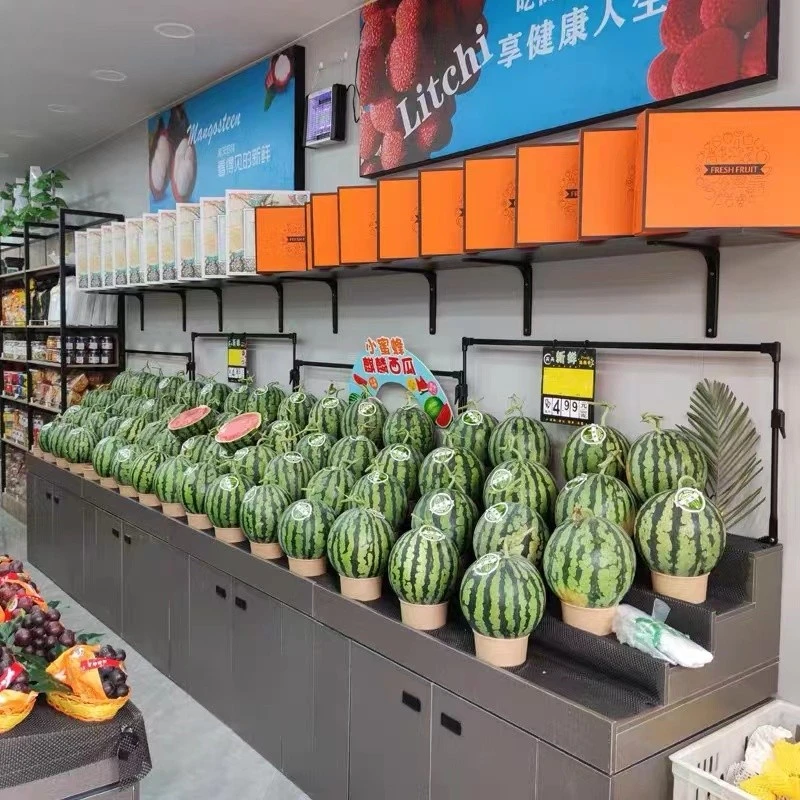 水果货架展示架阶梯货架超市果蔬生鲜阶梯中岛货柜多层陈列架天元