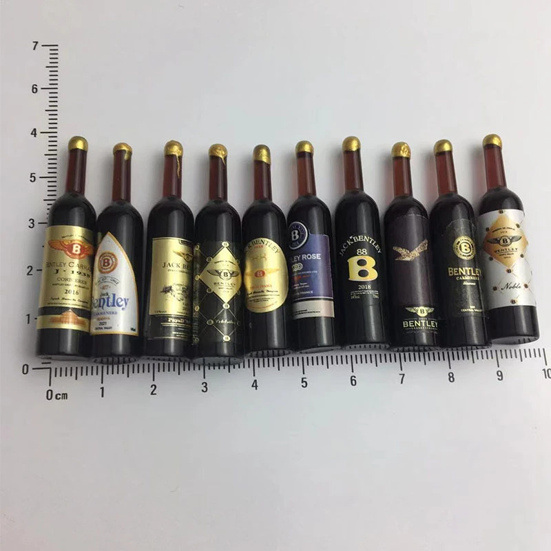 高品红酒瓶子迷你树脂小瓶子微缩模型洋酒微景观场景