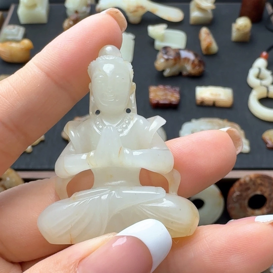 和田玉吊坠(不含链)未镶嵌玉**亭