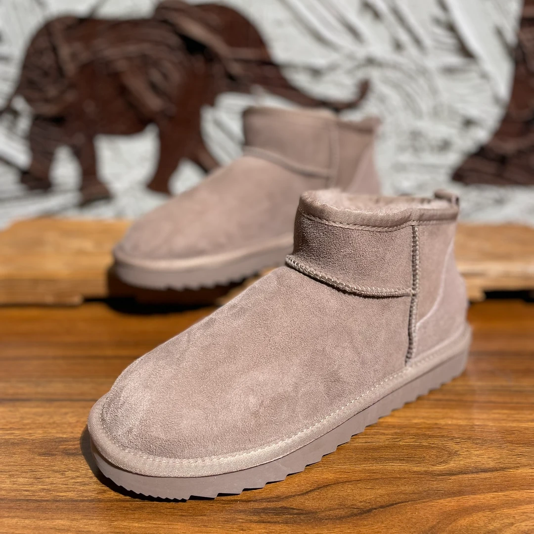 反季5折 加大码 情侣鞋 35-47 经典短筒雪地靴男士棉鞋