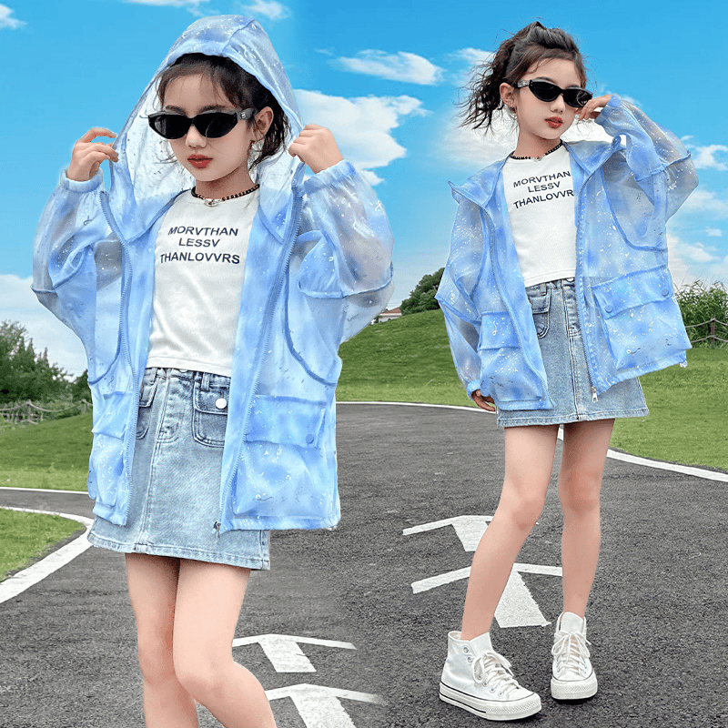 女童夏装防晒衣2024新款女孩儿童皮肤衣中大童薄款防紫外线外套