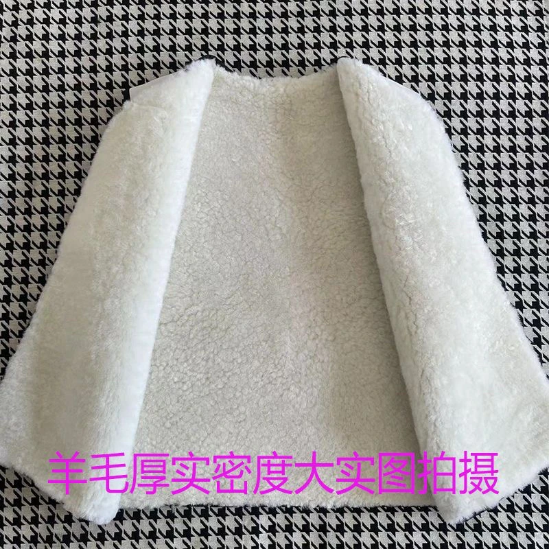 冬季真羊皮毛一体羊皮马甲中老年加厚羊毛保暖背心
