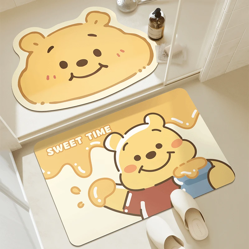 软硅藻泥小熊系列吸水地垫卫生间门口浴室厕所防滑脚垫家用进门垫