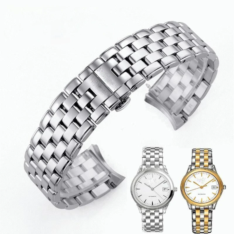 适配浪琴军旗钢带手表带L4.774.琴874.274.374实心精表链男女20mm