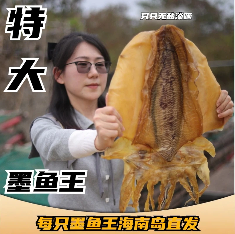 无盐淡晒新鲜海南墨鱼干海鲜水产煲汤营养滋补墨鱼王（送礼系列）