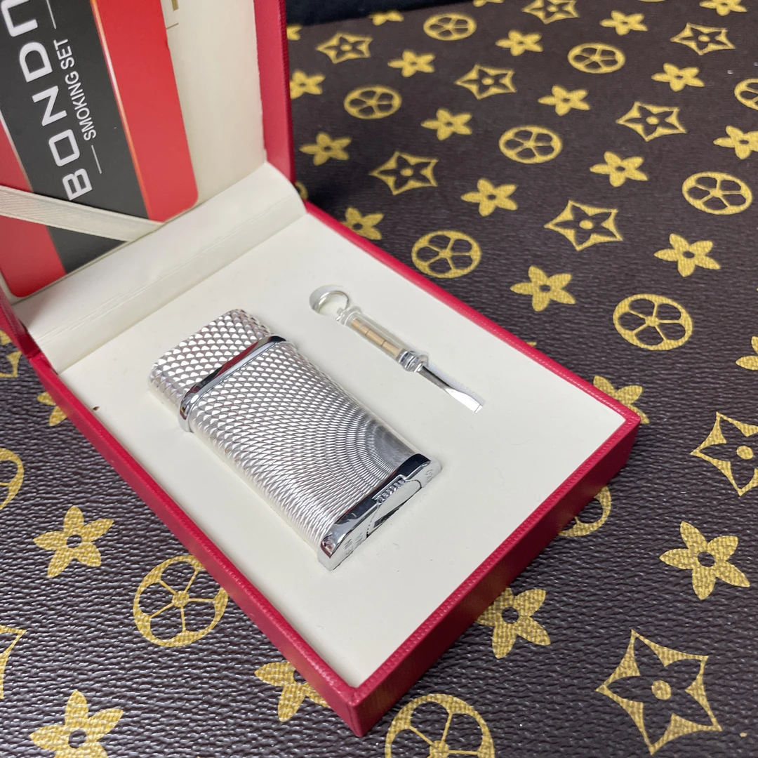 新款复古充气银色砂轮明火经典烟斗机高档送礼男士礼品高档打火机