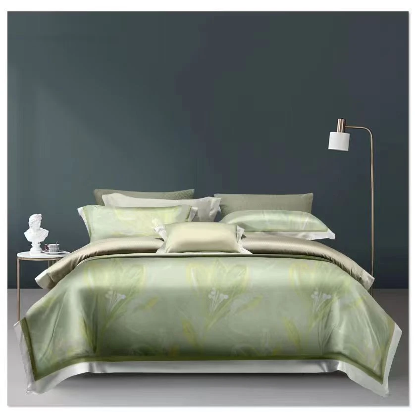 D2578 数码印花四季加厚棉麻三件套 知槿245*250机洗吸汗透气耐用