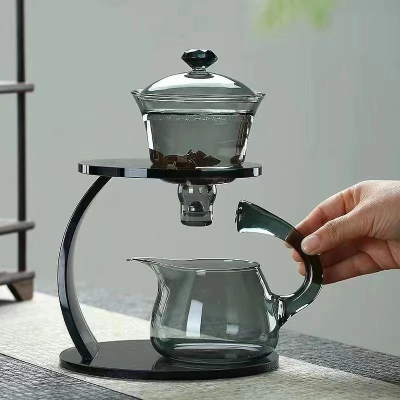 懒人自动泡茶神器茶具套装家用轻奢高档玻璃功夫茶壶办公室喝茶杯