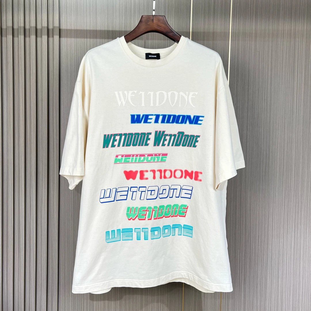 We11done 弹幕字母印花短袖 码数：m 新旧：98新 工价2800