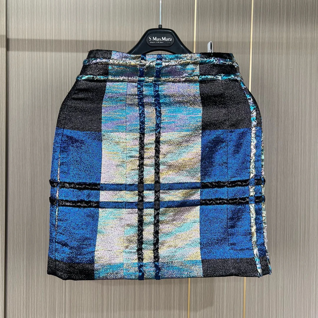Dior 迪奥 金丝格纹短裙/36码/98新 工价9800/KL05269