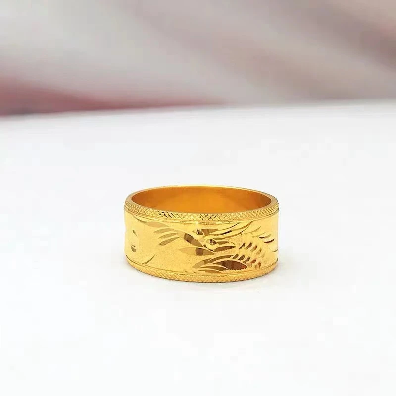 合金戒指 时尚个性龙凤呈祥戒指（窄版）