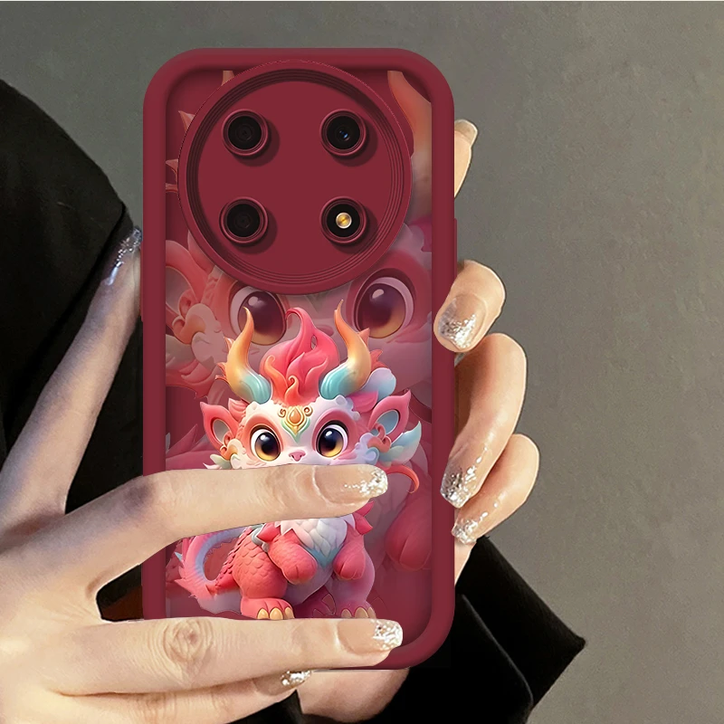 适用荣耀X30 龙年限定麒麟阶梯手机壳创意全包边硅胶防摔时尚软壳