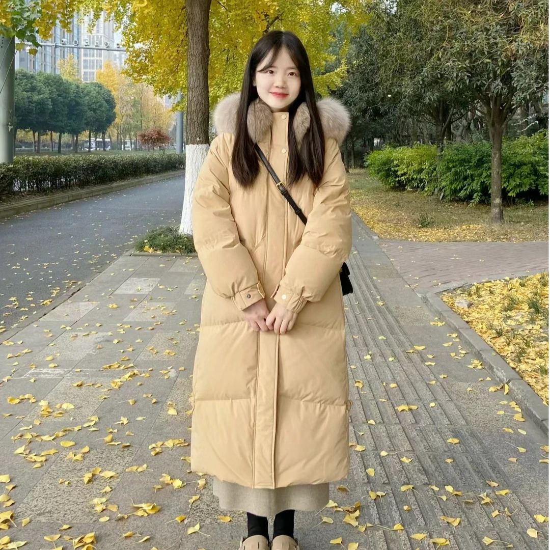 秋冬季连帽棉服女外套加厚保暖休闲面包服oversize韩系中长款棉袄